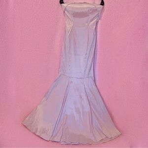Windsor Luxe Blush Pink Mermaid Style Long Dress Large 11 Light Strapless Glam